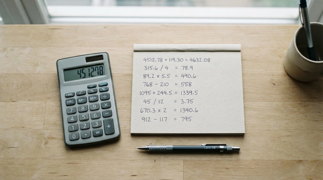 Calculadora y documento con desglose de requisitos de bonos