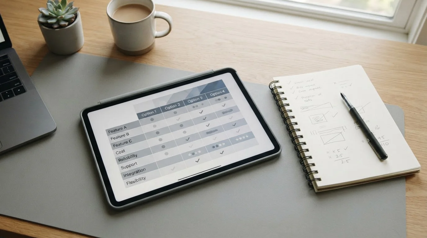 Tabla comparativa con datos sobre tiempos de procesamiento de diferentes operadores